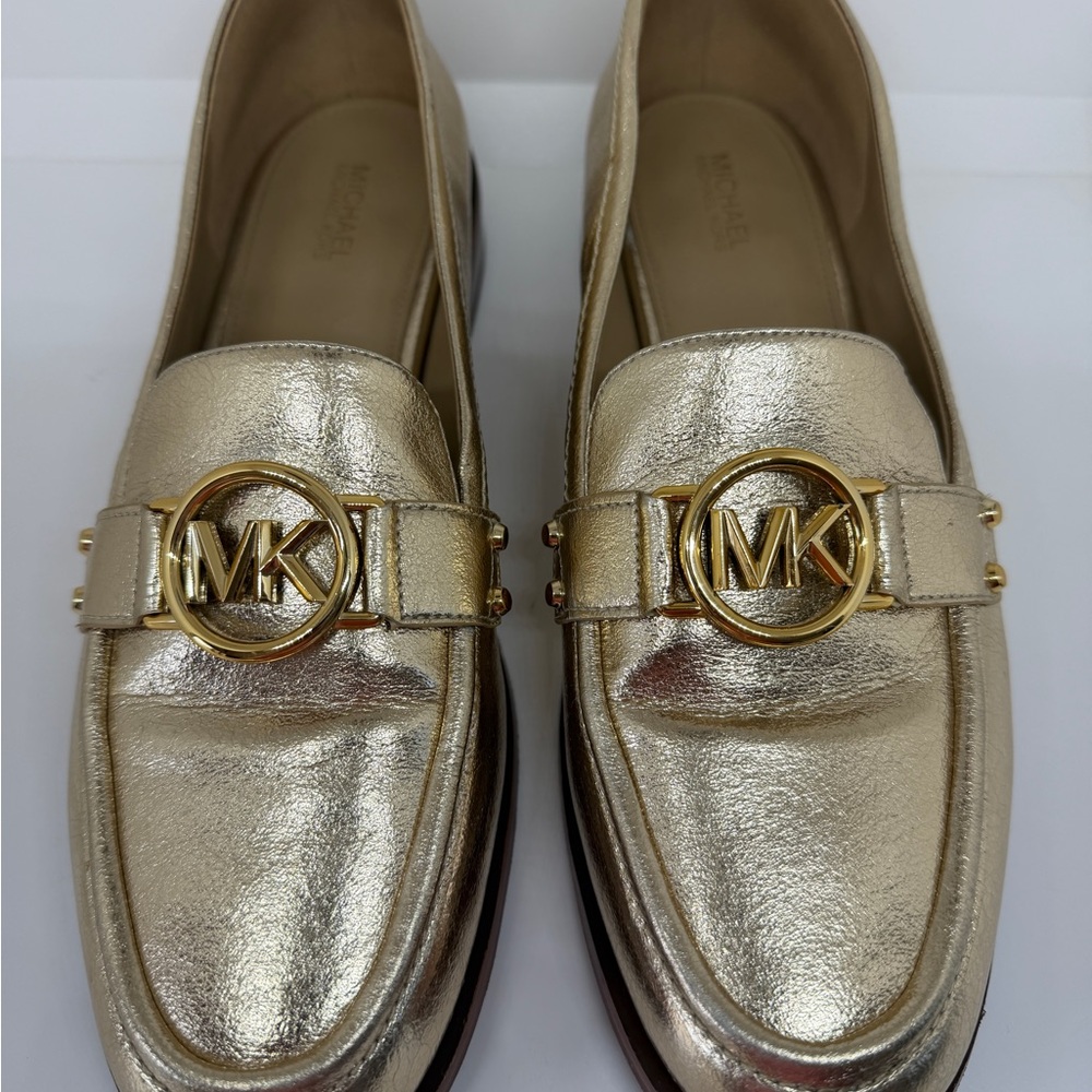 Michael Kors Metallic Gold Loafers